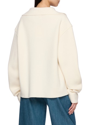 Back View - Click To Enlarge - R2W - Paulo Zip-Up Hairy Wool Knit Sweater