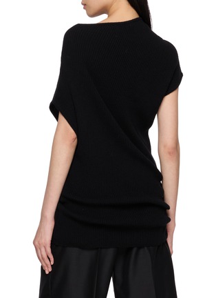 Back View - Click To Enlarge - R2W - Sophia Draped Wool Cashmere Knit Top
