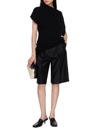 Figure View - Click To Enlarge - R2W - Sophia Draped Wool Cashmere Knit Top