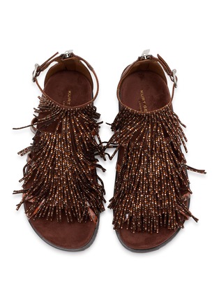 Detail View - Click To Enlarge - KURT GEIGER - Fringe Leather Sandals