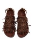 Detail View - Click To Enlarge - KURT GEIGER - Fringe Leather Sandals