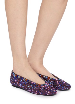 Figure View - Click To Enlarge - KURT GEIGER - Jewel Perf Ballerinas