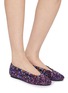 Figure View - Click To Enlarge - KURT GEIGER - Jewel Perf Ballerinas