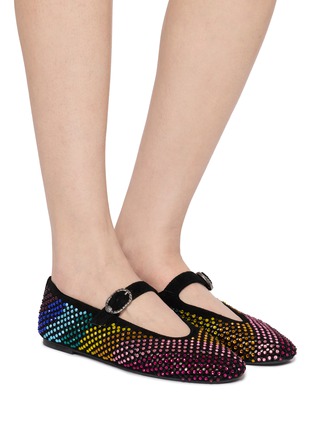 Figure View - Click To Enlarge - KURT GEIGER - Mayfair Net Ballet Flats