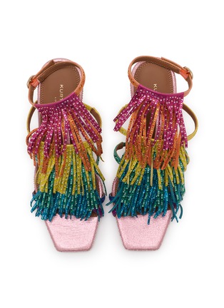 Detail View - Click To Enlarge - KURT GEIGER - 90 Fringe Leather Sandals