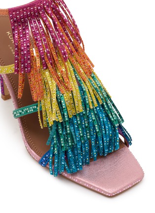 Detail View - Click To Enlarge - KURT GEIGER - 90 Fringe Leather Sandals