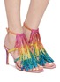 Figure View - Click To Enlarge - KURT GEIGER - 90 Fringe Leather Sandals