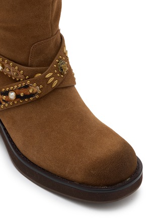 Detail View - Click To Enlarge - KURT GEIGER - 50 Western Mid Leather Biker Boots