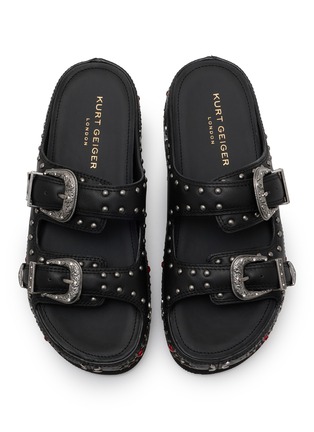 Detail View - Click To Enlarge - KURT GEIGER - Western Buckle Leather Sandals