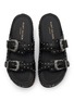 Detail View - Click To Enlarge - KURT GEIGER - Western Buckle Leather Sandals