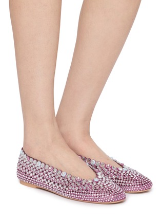Figure View - Click To Enlarge - KURT GEIGER - Jewel Perf Ballerinas