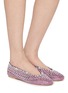 Figure View - Click To Enlarge - KURT GEIGER - Jewel Perf Ballerinas