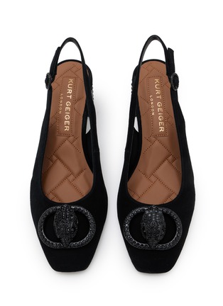 Detail View - Click To Enlarge - KURT GEIGER - 50 Chelsea Block Suede Slingback Pumps