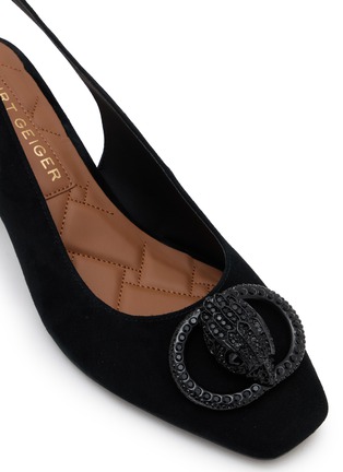 Detail View - Click To Enlarge - KURT GEIGER - 50 Chelsea Block Suede Slingback Pumps