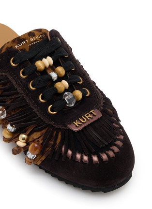 Detail View - Click To Enlarge - KURT GEIGER - Islington P Fringe Suede Mules