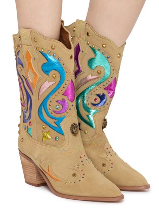 Figure View - Click To Enlarge - KURT GEIGER - Kensington 65 Suede Cowboy Boots