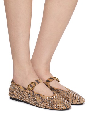 Figure View - Click To Enlarge - KURT GEIGER - Mayfair Net Ballet Flats