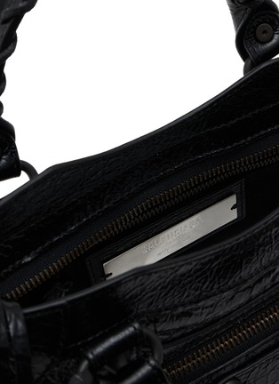 Detail View - Click To Enlarge - BALENCIAGA - Mini Le City Suede Fringed Bag
