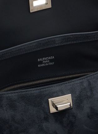 Detail View - Click To Enlarge - BALENCIAGA - Small Rodeo Waxed Suede Leather Bag