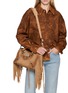 Figure View - Click To Enlarge - BALENCIAGA - Small Le City Suede Fringed Bag