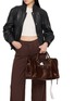 Figure View - Click To Enlarge - BALENCIAGA - Medium Le City Suede Leather Shoulder Bag