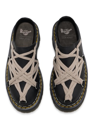 Detail View - Click To Enlarge - RICK OWENS  - X Dr. Martens Quad Sole Megalace Leather Mules
