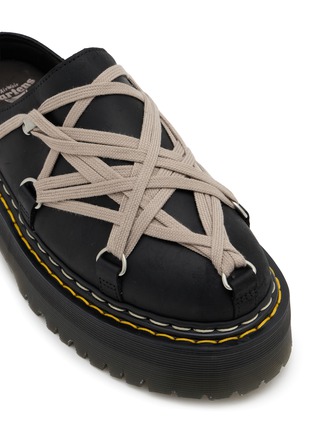 Detail View - Click To Enlarge - RICK OWENS  - X Dr. Martens Quad Sole Megalace Leather Mules