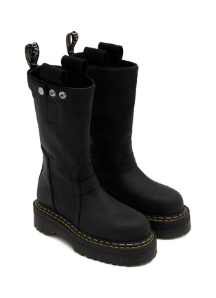 Detail View - Click To Enlarge - RICK OWENS  - X Dr. Martens Quad Sole Pull On Leather Boots