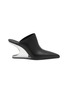RICK OWENS  Cantilever 8 Sabot 80 Wedge Leather Mule Sandals