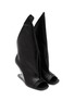 Detail View - Click To Enlarge - RICK OWENS  - Cantilever 8 Strutter 80 Wedge Leather Sandals