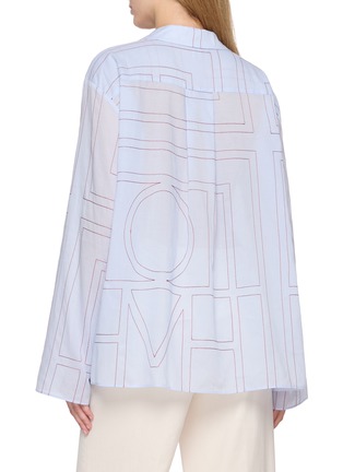 Back View - Click To Enlarge - TOTEME - Long Sleeve Monogram Shirt