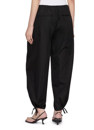 Back View - Click To Enlarge - TOTEME - Drawstring Gathered Hem Cotton Pants