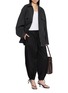 Figure View - Click To Enlarge - TOTEME - Drawstring Gathered Hem Cotton Pants