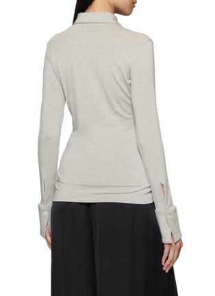 Back View - Click To Enlarge - TOTEME - Fitted Jersey Shirt