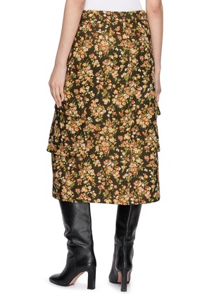 Back View - Click To Enlarge - DRIES VAN NOTEN - Floral Cargo Midi Skirt