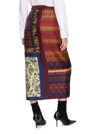 Back View - Click To Enlarge - DRIES VAN NOTEN - Foulard Wrap Maxi Skirt