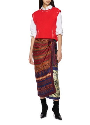Figure View - Click To Enlarge - DRIES VAN NOTEN - Foulard Wrap Maxi Skirt