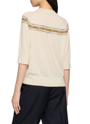 Back View - Click To Enlarge - DRIES VAN NOTEN - Beaded Intarsia Sweater