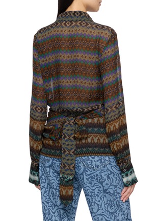 Back View - Click To Enlarge - DRIES VAN NOTEN - Draped Wrap Front Shirt