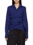 DRIES VAN NOTEN Draped Front Fitted Wrap Shirt