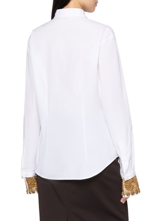 Back View - Click To Enlarge - DRIES VAN NOTEN - Chloris Tris Embellished Cuff Shirt