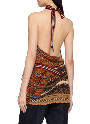 Back View - Click To Enlarge - DRIES VAN NOTEN - Foulard Wrap Top