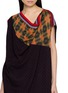  - DRIES VAN NOTEN - Mixed Pattern Draped Neck Knit Top