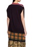 Back View - Click To Enlarge - DRIES VAN NOTEN - Mixed Pattern Draped Neck Knit Top