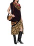 Figure View - Click To Enlarge - DRIES VAN NOTEN - Mixed Pattern Draped Neck Knit Top
