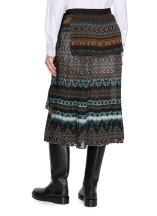 Back View - Click To Enlarge - DRIES VAN NOTEN - Irregular Pleated Wrap Skirt