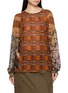 DRIES VAN NOTEN Printed Graphic Check Top