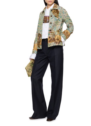 Figure View - Click To Enlarge - DRIES VAN NOTEN - Thin Belt Tailored Pants