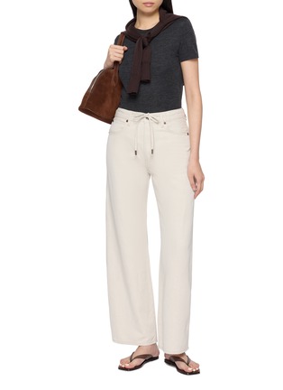 Figure View - Click To Enlarge - FRAME - Off Duty Drawstring Bow Jeans