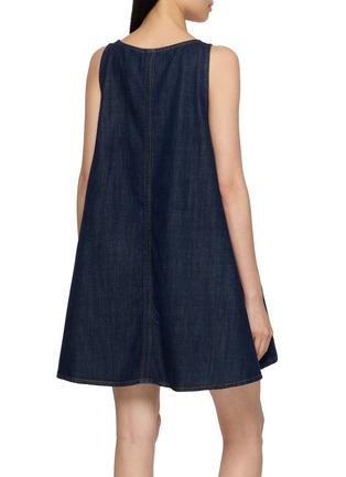 Back View - Click To Enlarge - FRAME - The Skipper Sleeveless A-Line Denim Dress